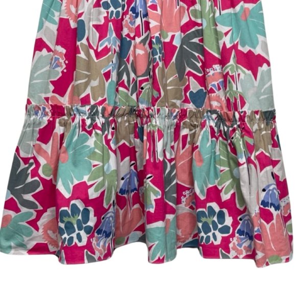 ZARA | Pink Open Back Floral Tiered Summer Dress | Size M - Picture 3 of 11